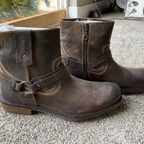 ROAN Mens Bed Stu Native II Distressed Leather Harness Side Zip Boots - Size 9.5 ROAN | Shoes | Roan By Bed Stu Native Ii Brown Leather  main image 4